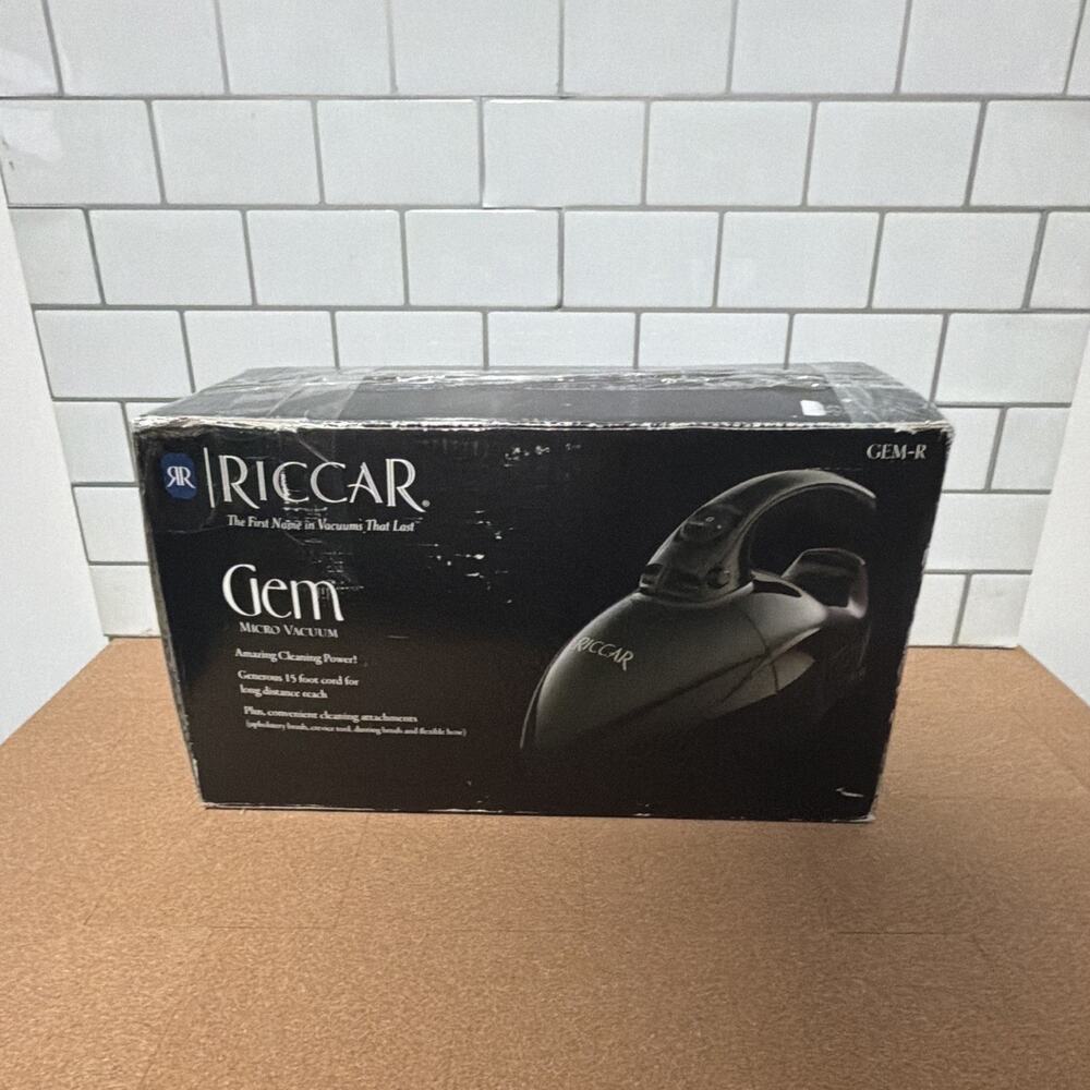 Riccar Gem Handheld Corded Bagged Vacuum Black w/ Crevice & Dusting Tools